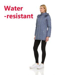Brand New ARCTIC QUEST Women's Quilted Hooded Jacket - Size L - Water-resistant